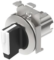 EB-Drehschalter EAO45 0-rast. weiss Ring sandgrau, flach