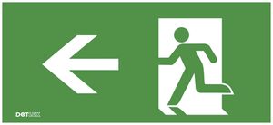 Pittogramma DOTLUX con freccia verso sinistra p.lampada d.emergenza LED EXITflat