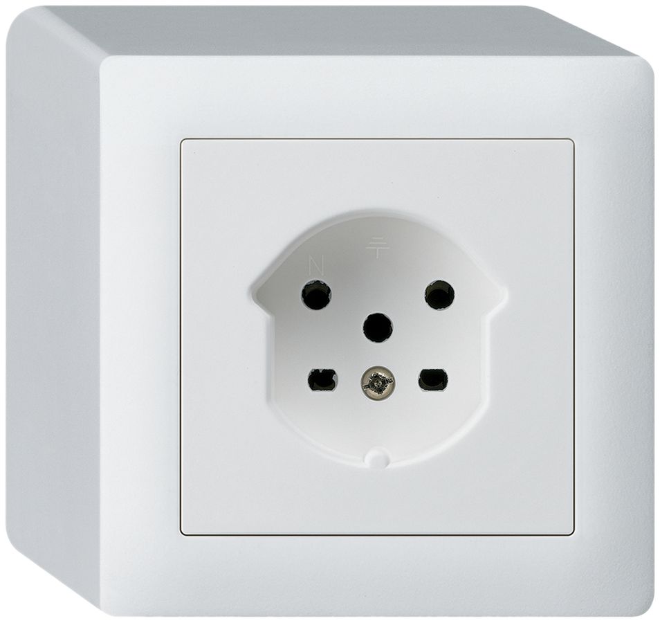 AP-Steckdose HA kallysto Typ 15 mit Steckklemmen weiss