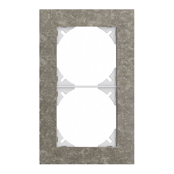 Abdeckrahmen EDIZIOdue prestige 2×1 eternit