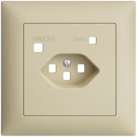 Frontset EDIZIOdue zu FI-Steckdose FMI, T23, vanille