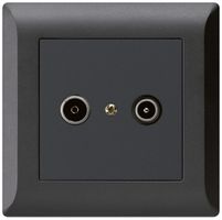 UP-Antennendose kallysto.line R/TV 23dB Durchgangsdose schwarz