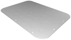 Flanschplatte Rittal AX, metrische Vorprägung, 301×221mm, Metall