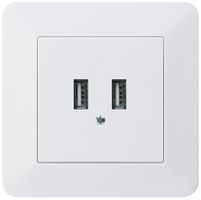 Prise de charge USB ENC Hager kallysto.trend 240V 2400mA blanc