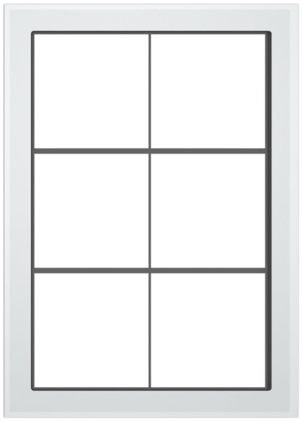 Abdeckrahmen SIDUS 2×3 weiss