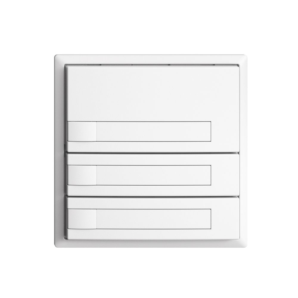 Poussoir univ. ENC 3×1t EDIZIOdue blanc, avec papier, sans LED