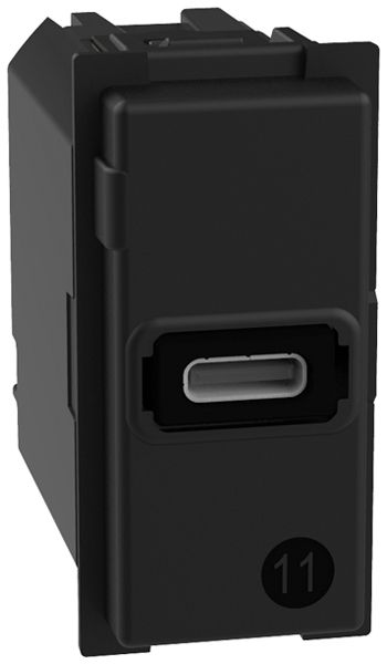 Prise de charge USB INC Legrand Living Now 1 module 1×USB-C 3000mA 5…9V noir