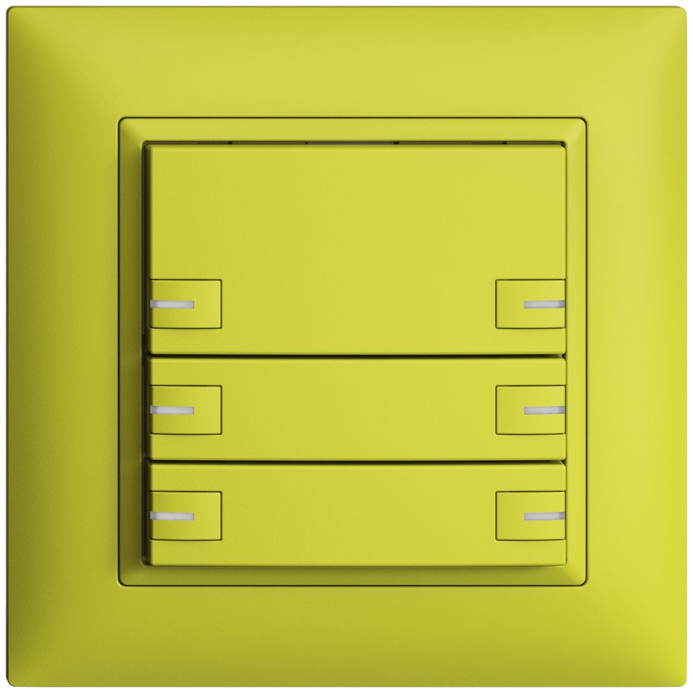 UP-Universaltaster 6×1T Schraubklemme EDIZIOdue lemon, mit LED