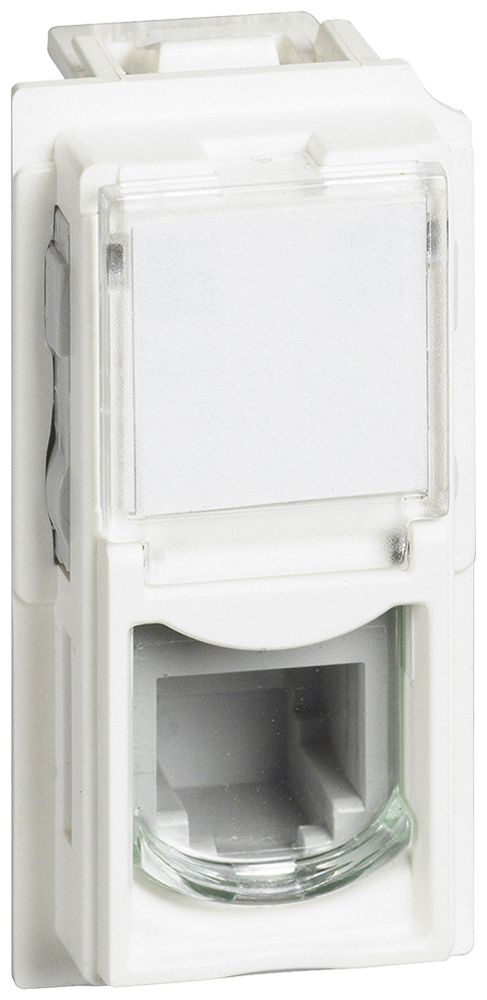 Prise téléphone Living Now RJ11 1 module blanc