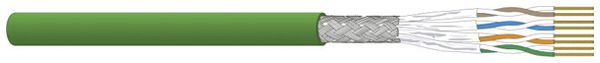 Datenkabel Dätwyler CU 7702 4P flex S/FTP Kat.7 LSZH Eca AWG26/7 1000m grün
