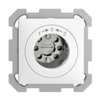 UP-Schwenktaster 1->0<-2 EDIZIOdue weiss für Schloss, ohne Zylind