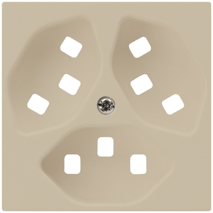 Frontplatte zu Steckdose Hager kallysto 3×T23 H beige