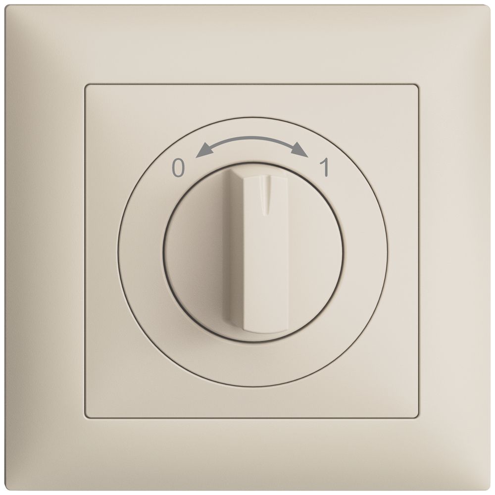 Frontset EDIZIOdue 0<->1 crema 88×88mm für Schwenktaster