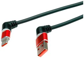 Cavo USB ROLINE USB-A/USB-C 480Mbit/s 60W 360° nero 1m