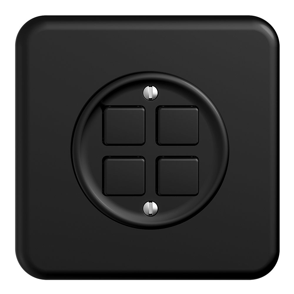 Kit de recouvrement ENC STANDARDdue pour poussoirs 4×, Ø50mm, noir