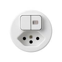 Einsatz zu Leuchtkombination 2×A-R/1L+T13 basico weiss 1 Linse mit Kinderschutz