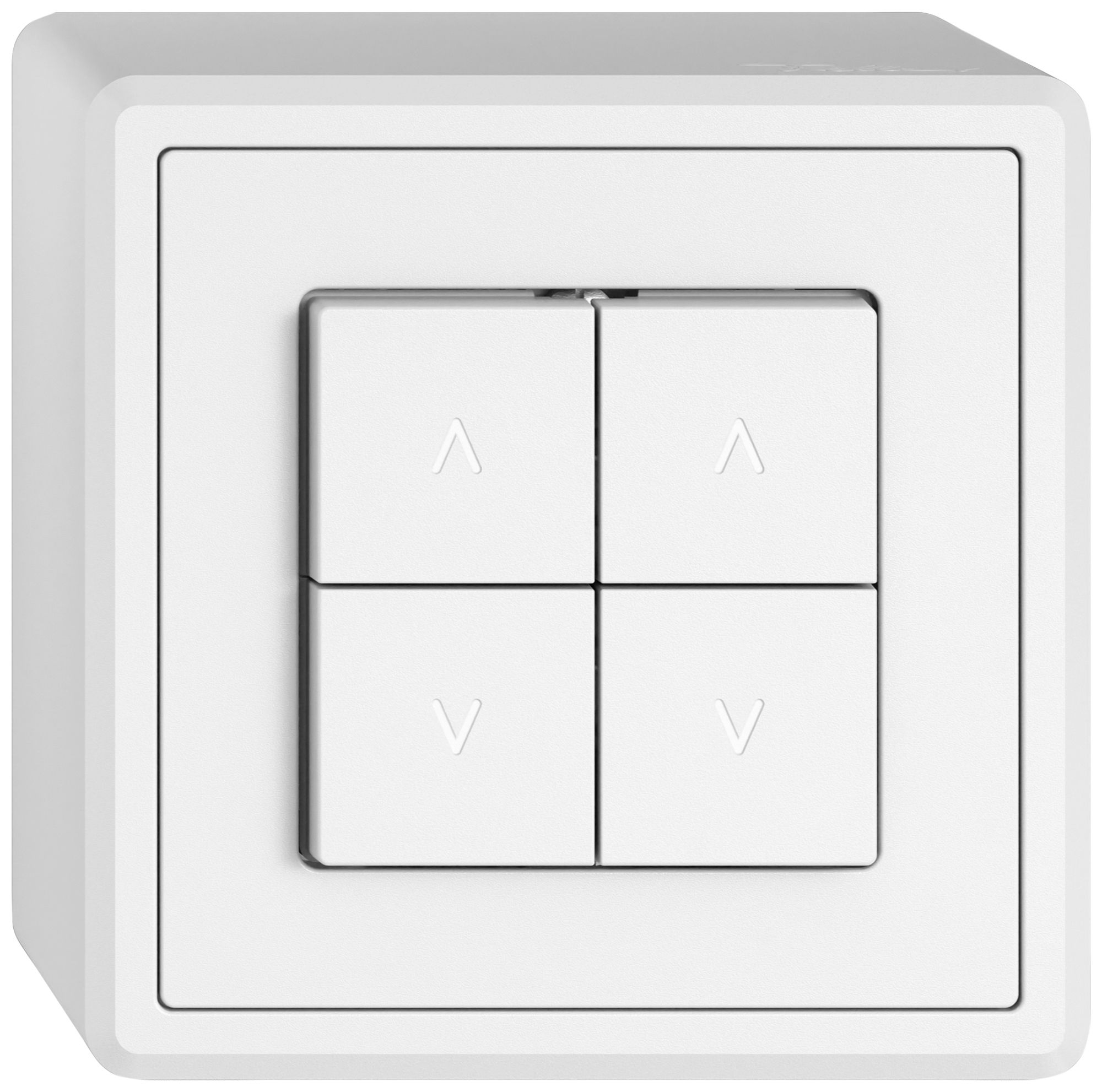 AP-Storentaster EDIZIO.liv SNAPFIX® 10A 250V 4 Tasten 2 Kanäle ws