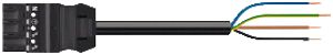 Anschlussleitung WINSTA MIDI 4×1.5mm² 16A 400V 1m Kod.A Stecker/frei schwarz