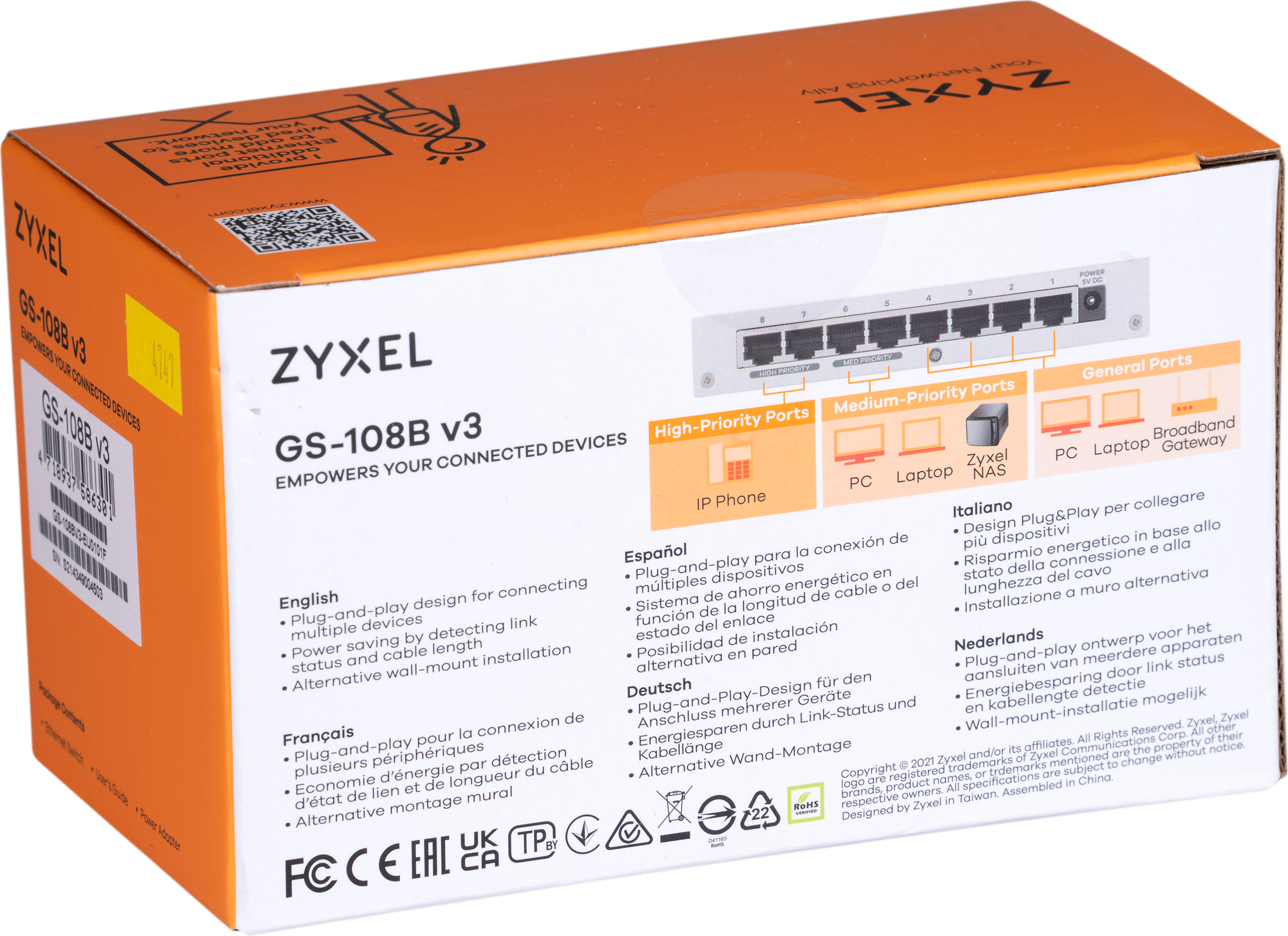 Switch ZyXEL GS-108B v3