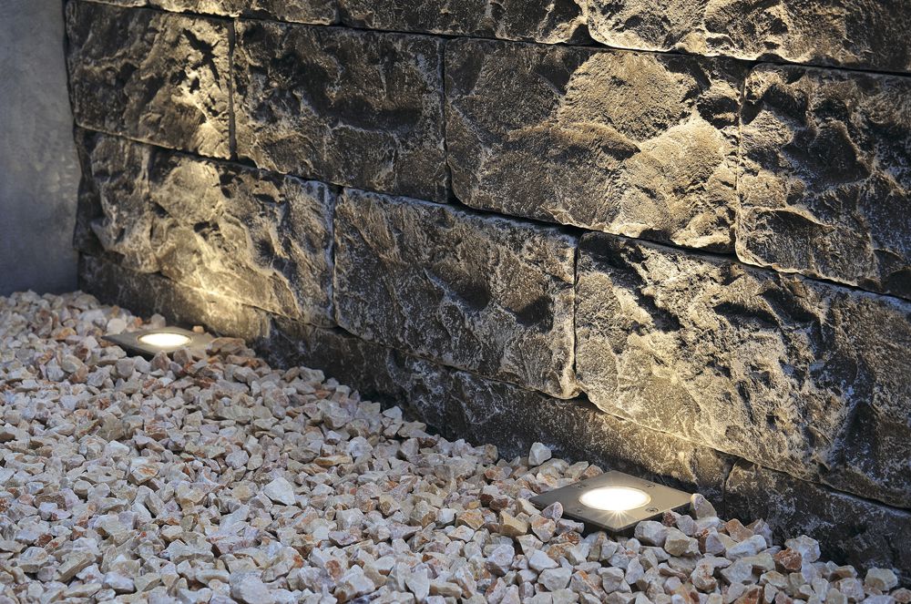 EB-Bodenleuchte SLV DASAR 80, GU10 35W eckig IP67 Edelstahl