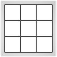 Abdeckrahmen SIDUS 3×3 weiss