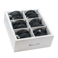 SLIM Patchkabel: 1.5m, schwarz, 60-Pack Cat.6A, U/FTP, LSOH, Klinke unbrechbar