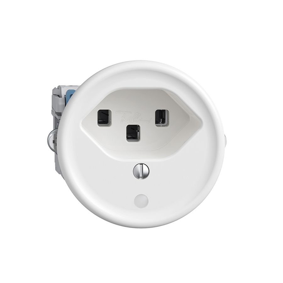 Steckdose Sdue Q, 1×T23, mit LED, weiss