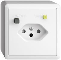 AP-Steckdose EDIZIOdue T13 FI 30mA shutter, weiss