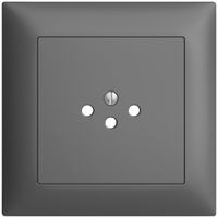 UP-Frontset EDIZIOdue dunkelgrau 88×88mm 1×T12 mit Shutter