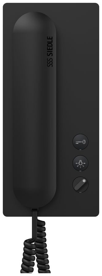 Poste audio intérieure AP Siedle pour ouvre-porte fonctions de commutation noir