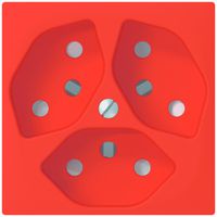 Frontplatte SIDUS orange zu 3×T13 mit shutter