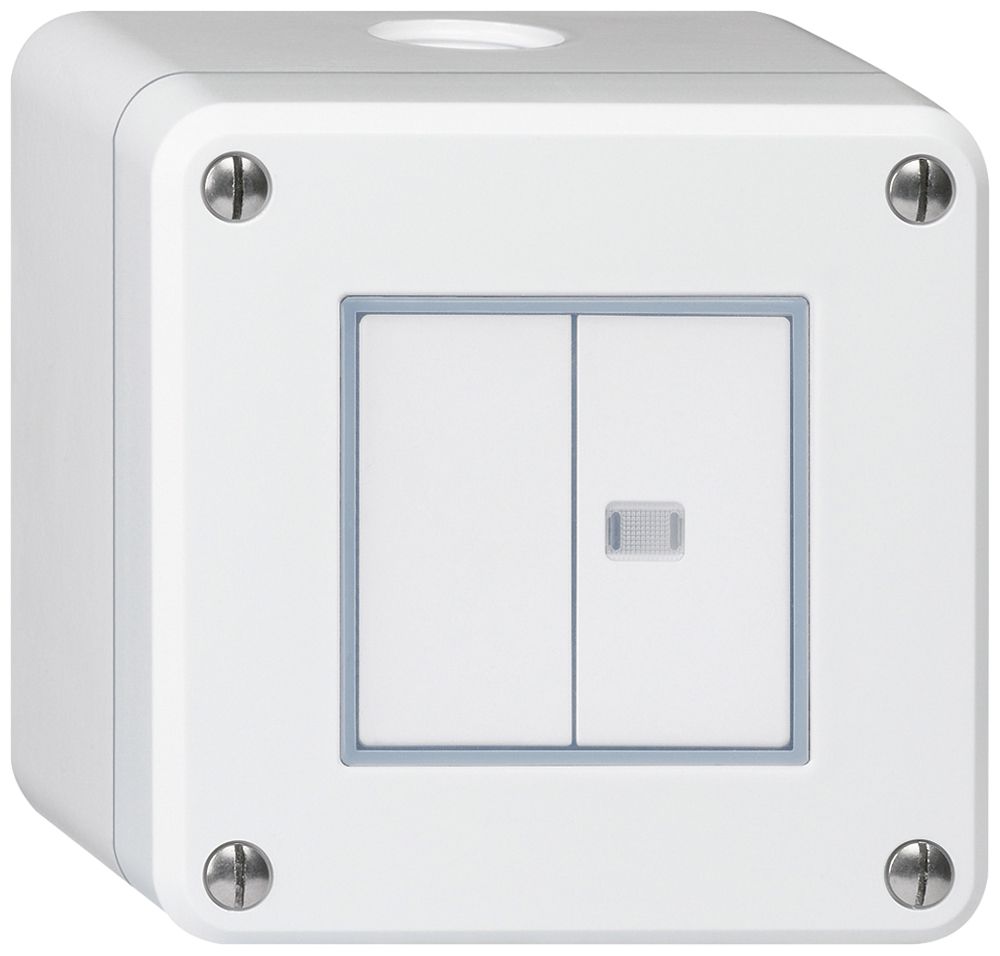 AP-Druckschalter robusto IP55 Schema 3+3 1×beleuchtet weiss