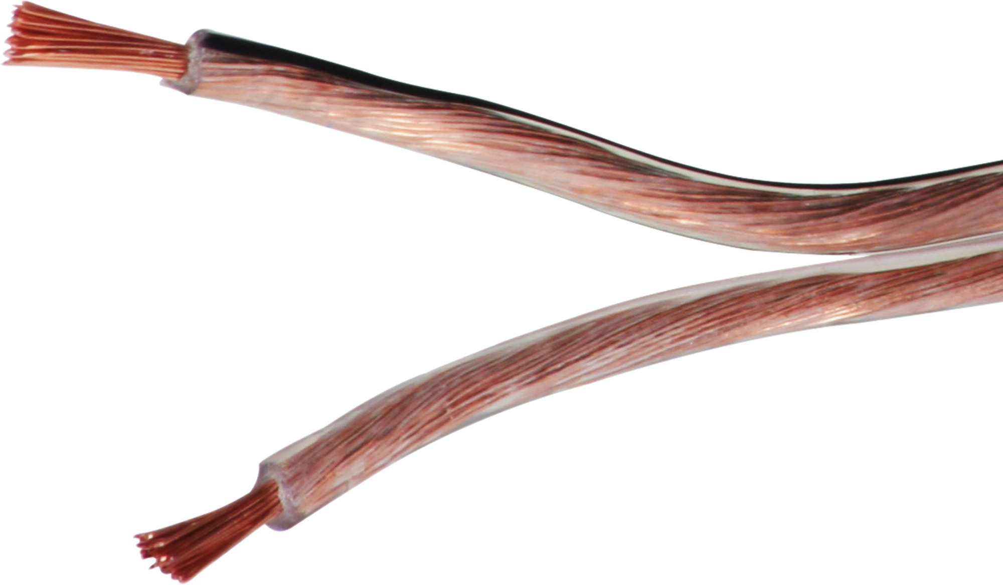 Câble plat p.haut-parleur/2x0,75mm² tr Bobine à 100m