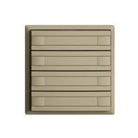 Poussoir ENC KNX 4× EDIZIOdue sand RGB sans LED avec insert papier