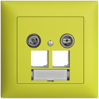 Presa multimedia ENC EDIZIOdue FMI EASYNET 11dB, p.2×RJ45 S-One, lemon