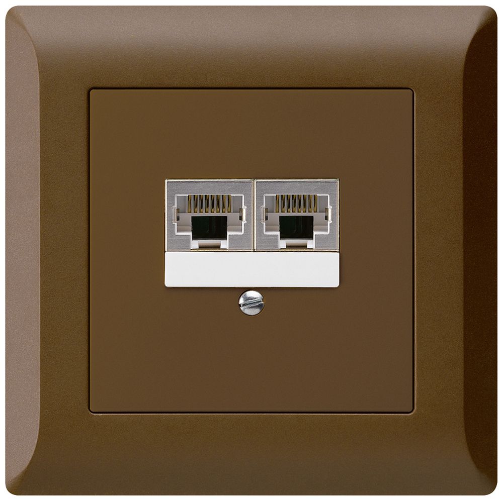 Scatola INC kallysto.line 2×RJ45s separato CUC marrone