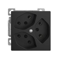 Prise AP EDIZIOdue 3×T13 noir intérieur pour combinaison