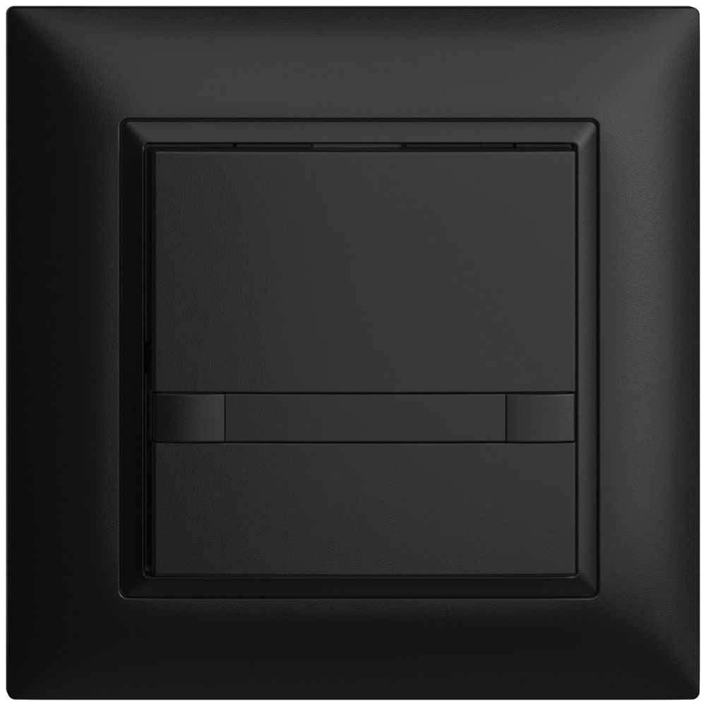 Poussoir ENC KNX 1× EDIZIOdue colore noir RGB sans LED avec insert papier