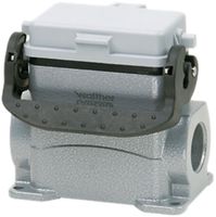 Sockelgehäuse Walther PROCON P711610MS, Stutzen 1×M20, Klappdeckel, H=53mm, Al