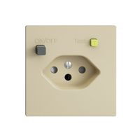 UP-Steckdose EDIZIOdue T13 FI 30mA F, shutter, vanille