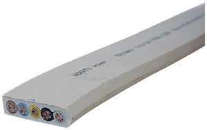 Câble plat Woertz Power 5×10mm² sans halogène gris B2ca