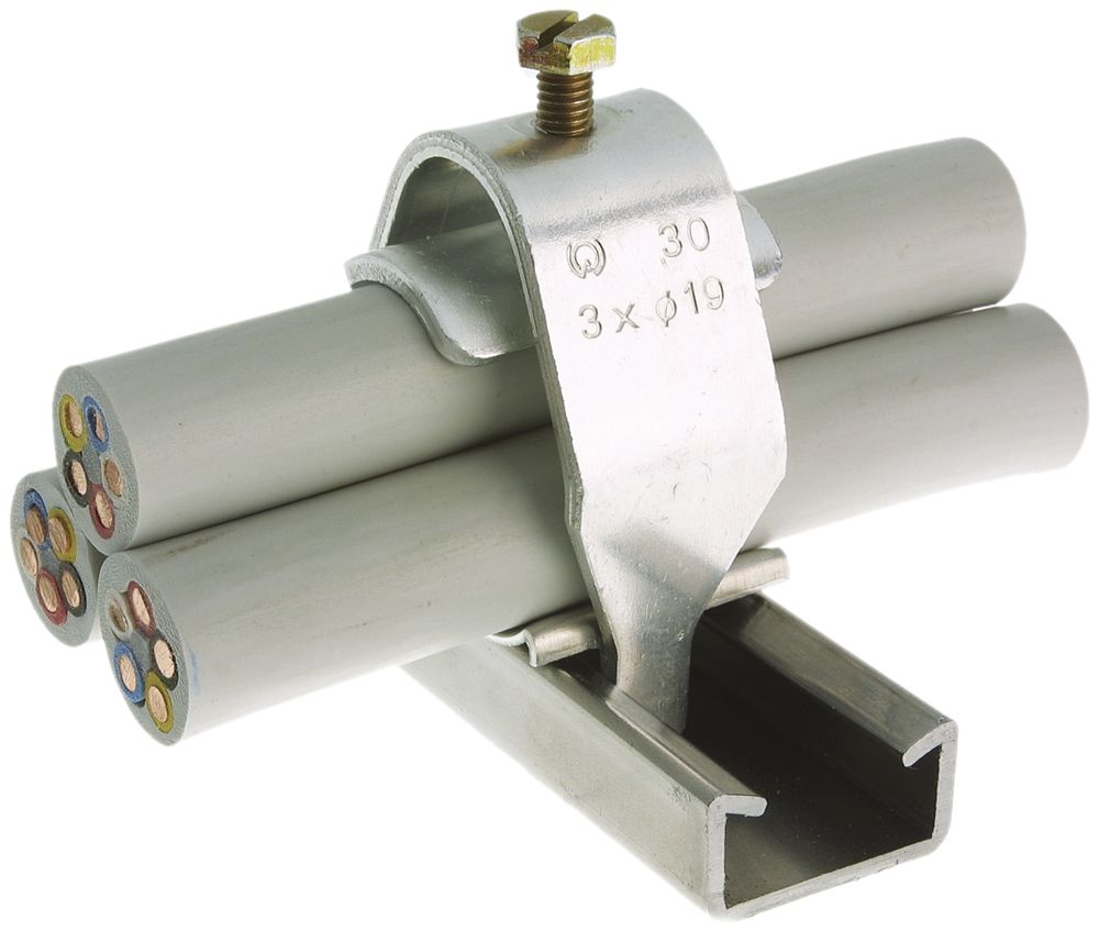 Bride de fixation Woertz SVD C30 3×câb 33mm aluminium