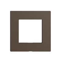 Frontplatte Edue Wiser für Abdeckset, ohne Beschriftung, IP20, 60×60mm, coffee