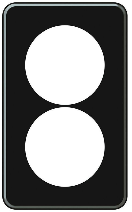 UP-Abdeckplatte origin 2×1 Ø58mm 92×152mm schwarz