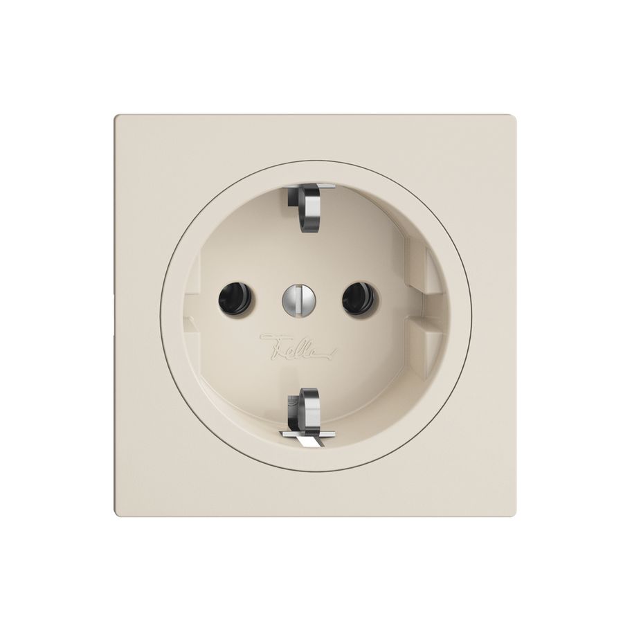 SCHUKO-Steckdose EDIZIOdue F, 16A, 250VAC, L+N+PE crema