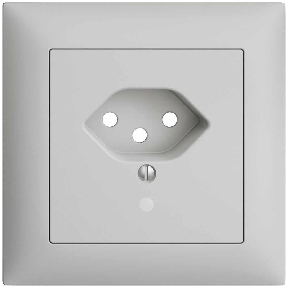 UP-Frontset EDIZIOdue T13 hellgrau 88×88mm mit Linse