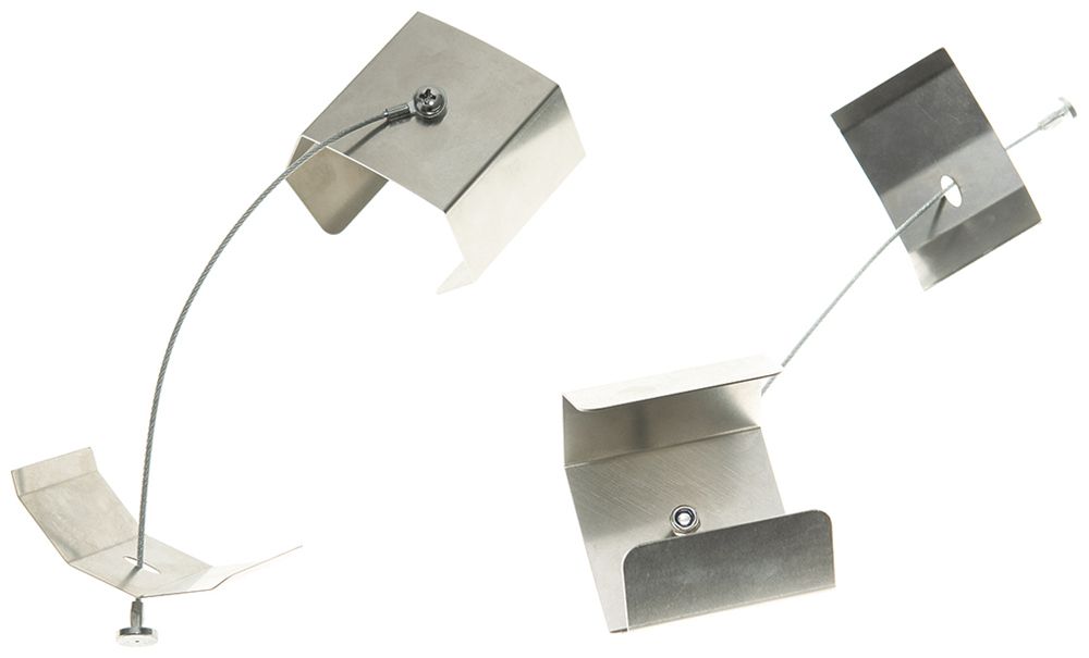 Set di graffe di montaggio DOTLUX MISTRAL acciaio 50×50×42mm argento