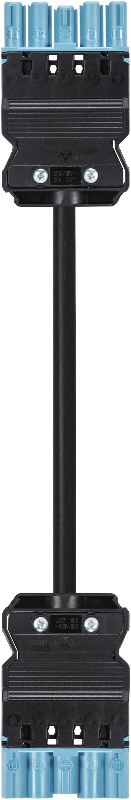 Stecker/Buchsenteil Wieland 5m 5L blau, 1.5mm²