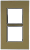 En-tête ENC Legrand Arteor 1×2 horizontal 157×92mm Gold reflective
