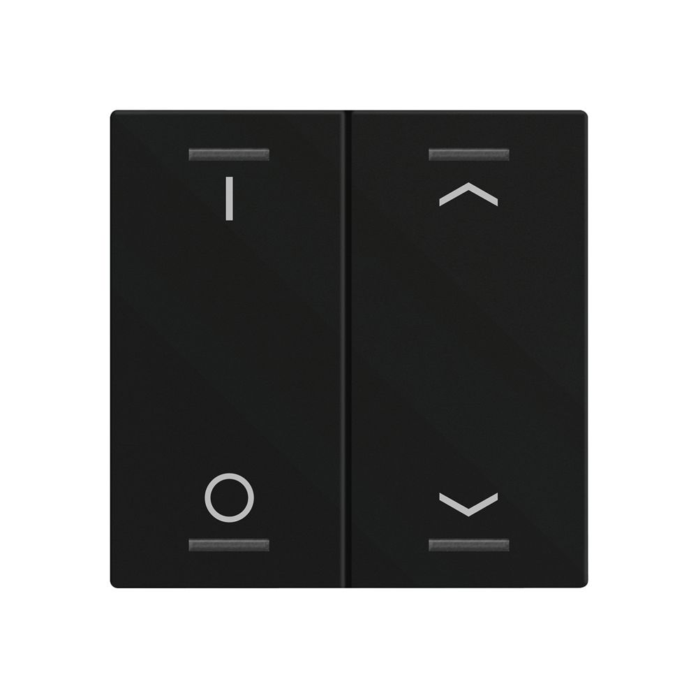 Bascule MDT BE-TAL60W216.D1 1t/4a p.touches tactiles noir mat "I/O"-"jalousie"